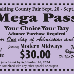 2025 Kiwanis Fair Mega Ticket
